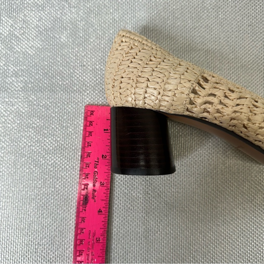 Mossimo Dutti ⭐️ Elegant Beige Woven Heels Sz 42 - Picture 9 of 9